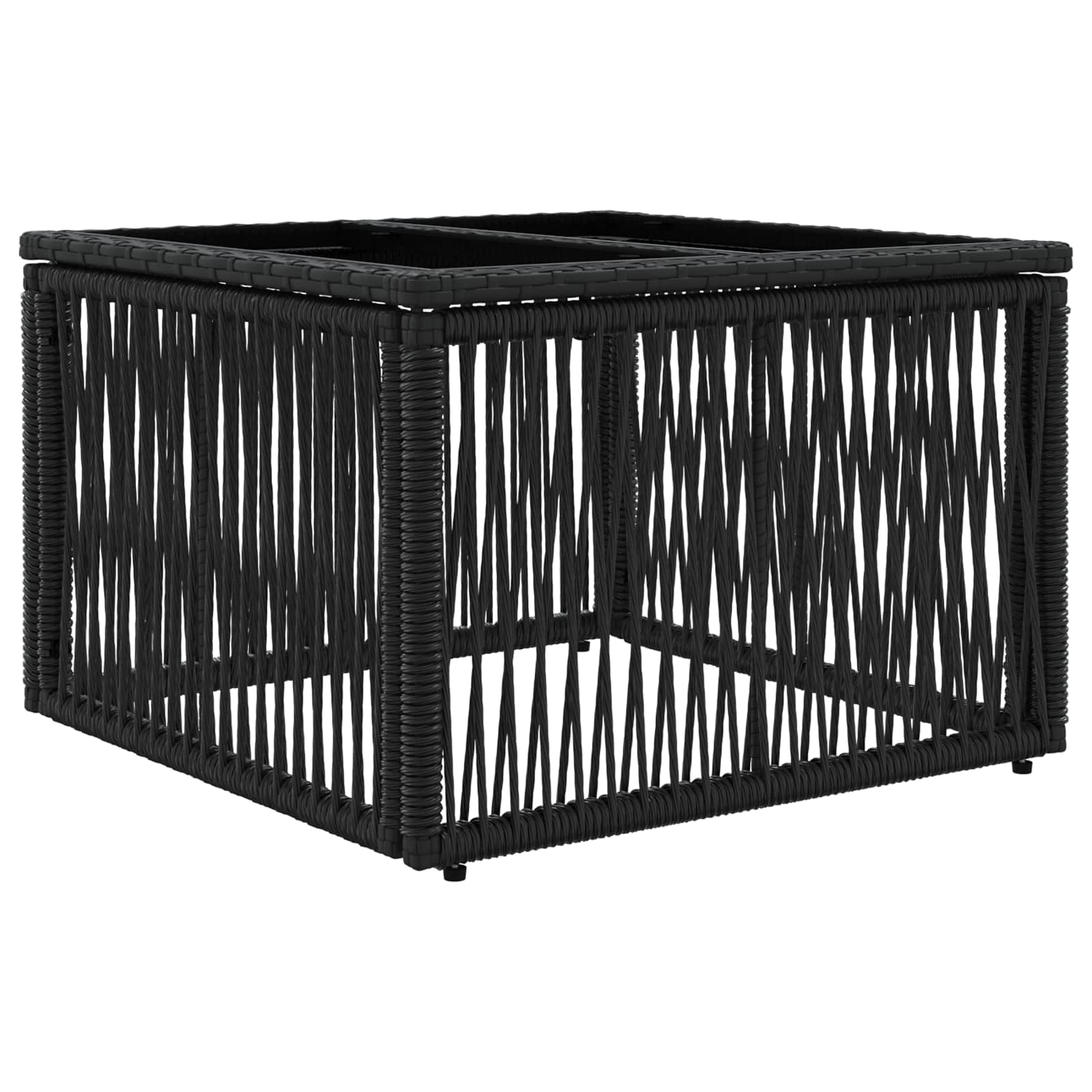 Conjunto de sofás de jardín 12 pcs Negro ratán sintético