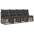 Conjunto de sofás de jardín 12 pcs Gris ratán sintético