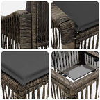 Conjunto de sofás de jardín 11 pcs Gris ratán sintético
