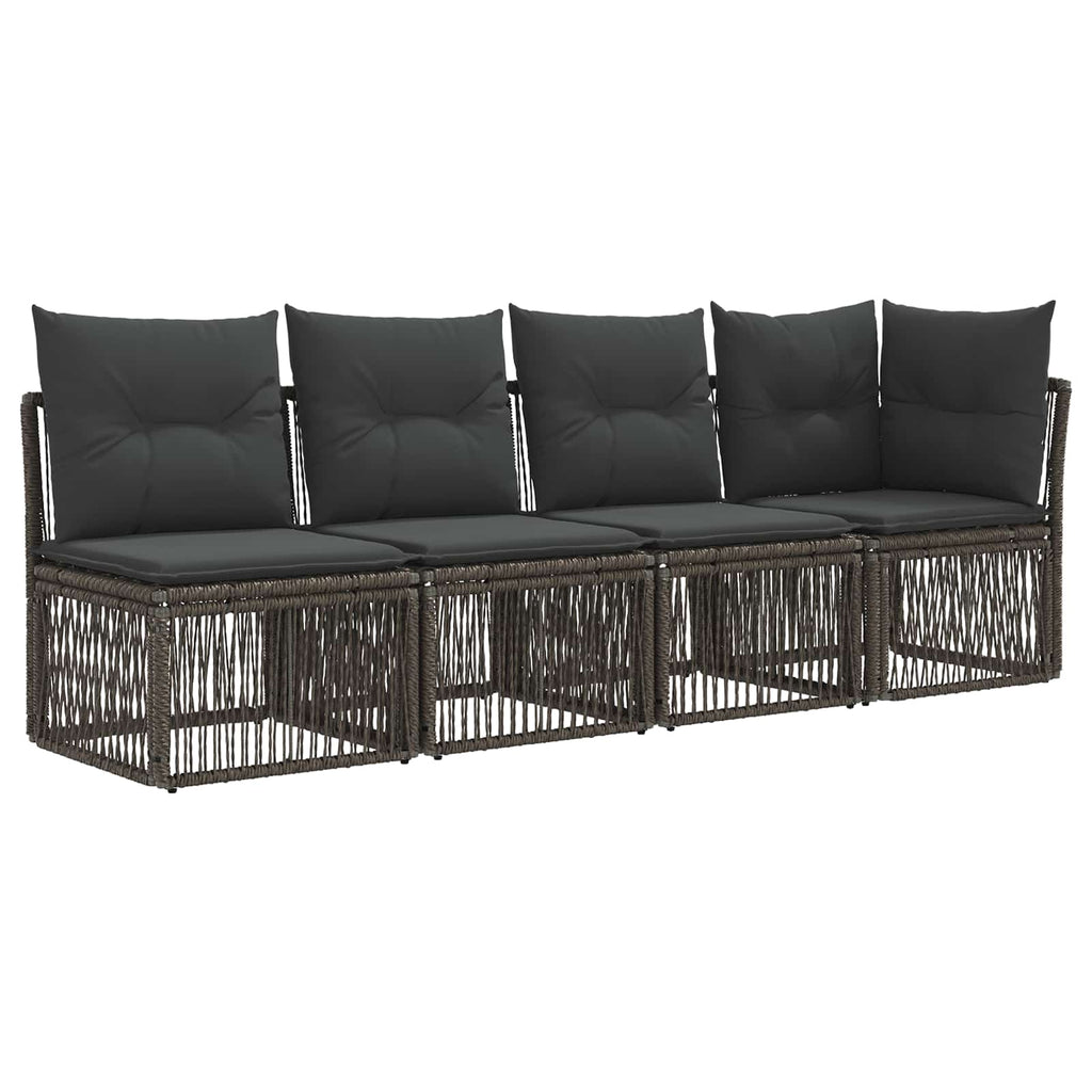 Conjunto de sofás de jardín 11 pcs Gris ratán sintético