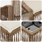 Conjunto de sofás de jardín 10 pcs Beige ratán sintético