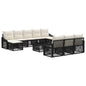 Conjunto de sofás de jardín 11 pcs Beige ratán sintético