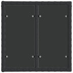 Conjunto de sofás de jardín 12 pcs Negro ratán sintético