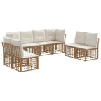 Conjunto de sofás de exterior Natural Poliéster