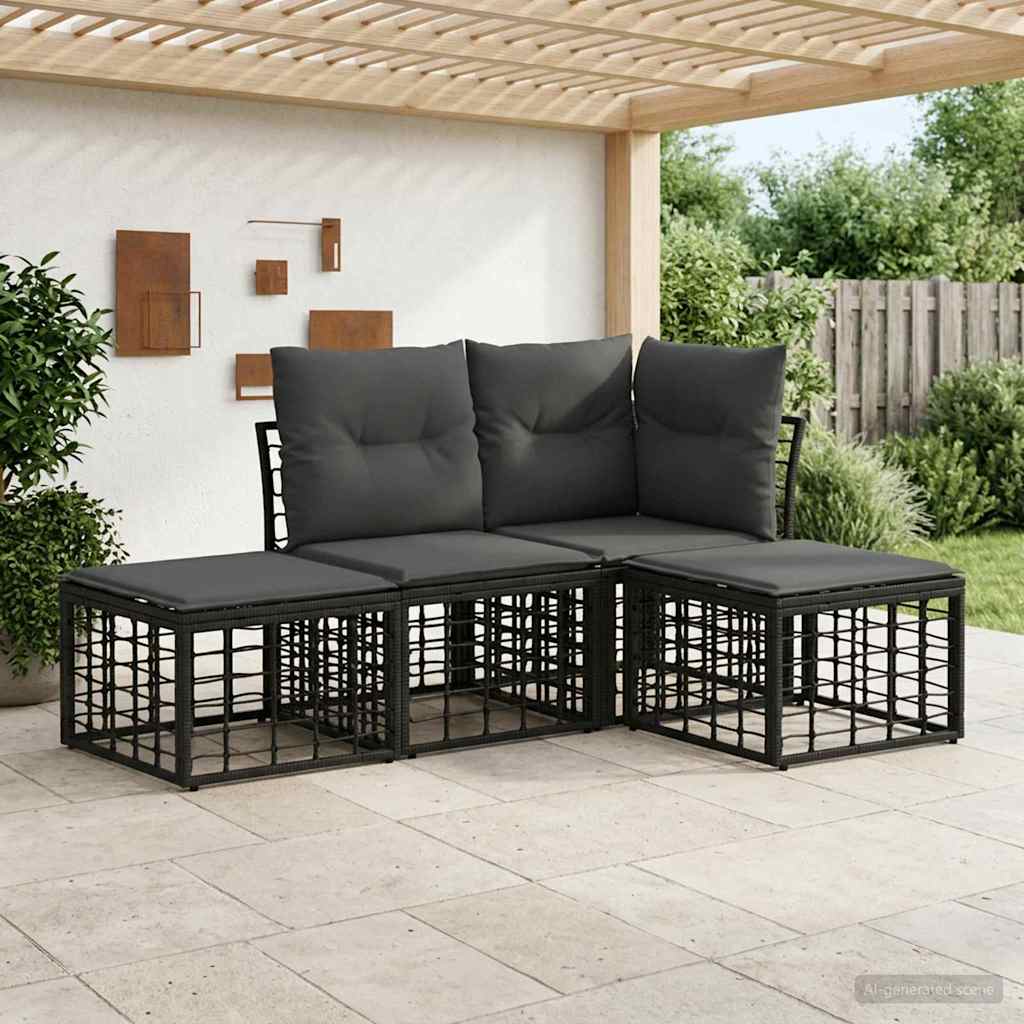 Conjunto de sofás de exterior Natural Poliéster