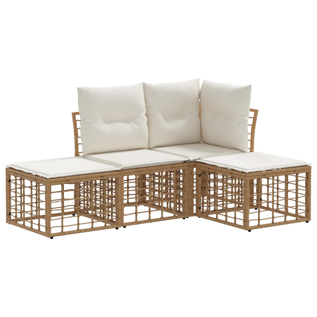 Conjunto de sofás de exterior Natural Poliéster
