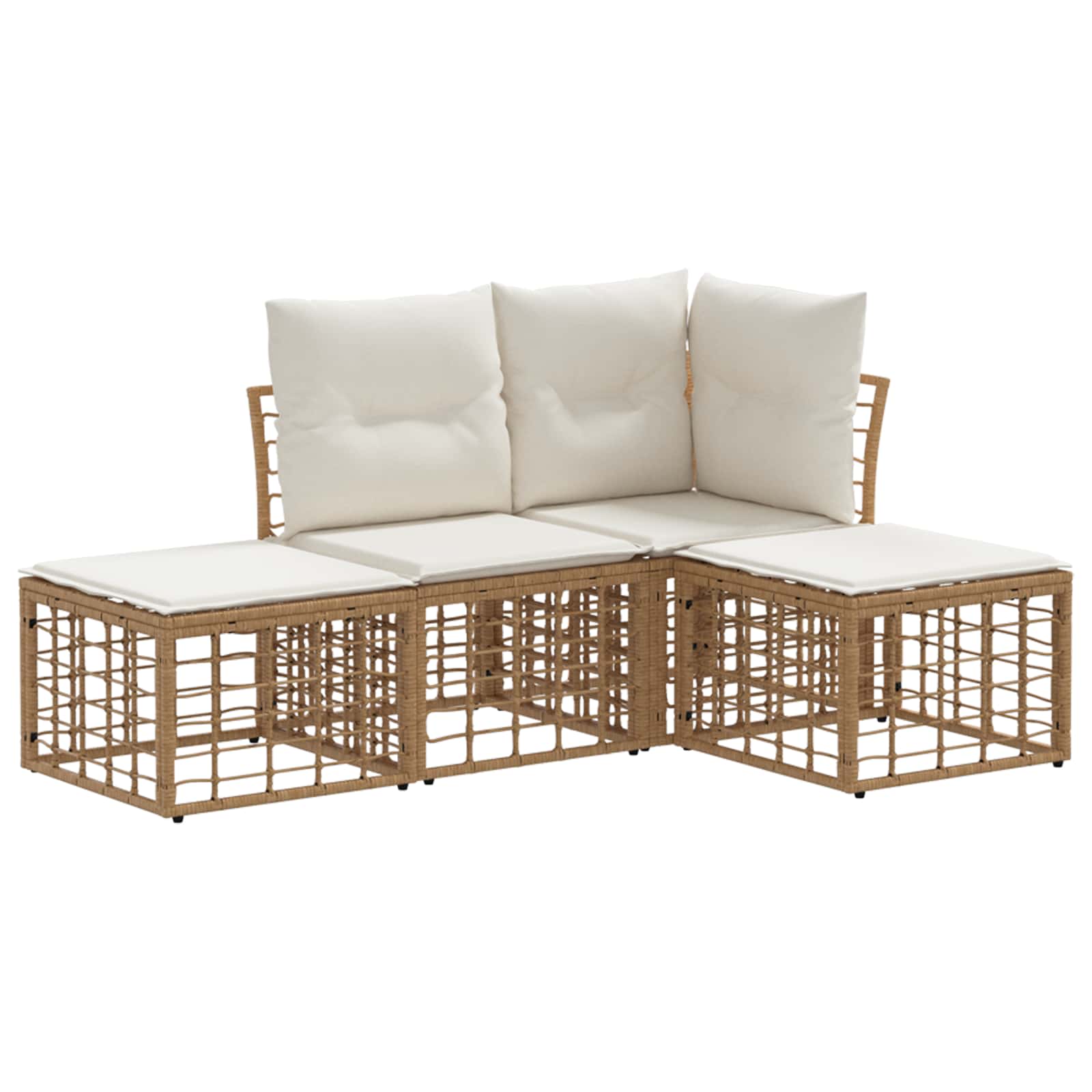 Conjunto de sofás de exterior Natural Poliéster