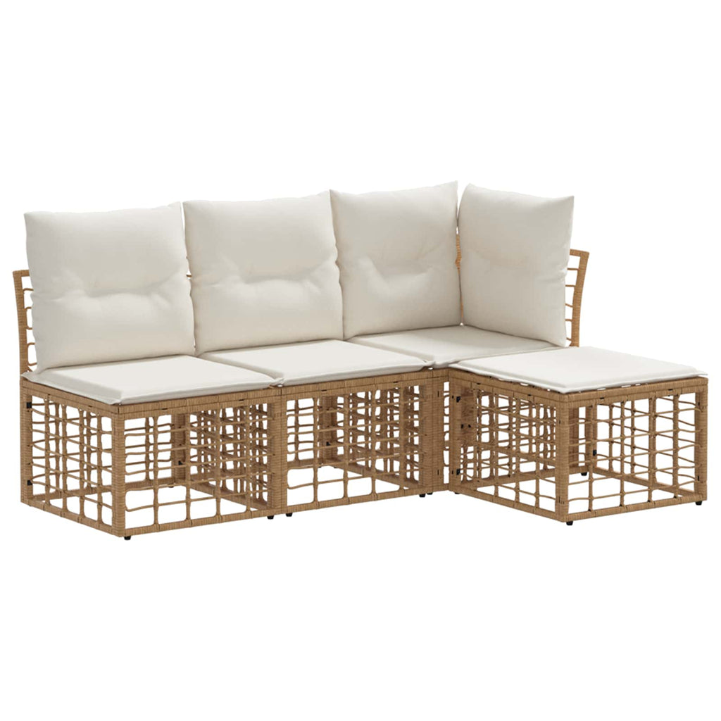 Conjunto de sofás de exterior Natural Poliéster