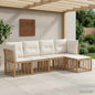 Outdoor Sofa Set Natural Polyester