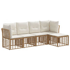 Conjunto de sofás de exterior Natural Poliéster