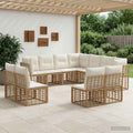 Conjunto de sofás de exterior Natural Poliéster