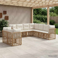 Conjunto de sofás de exterior Natural Poliéster