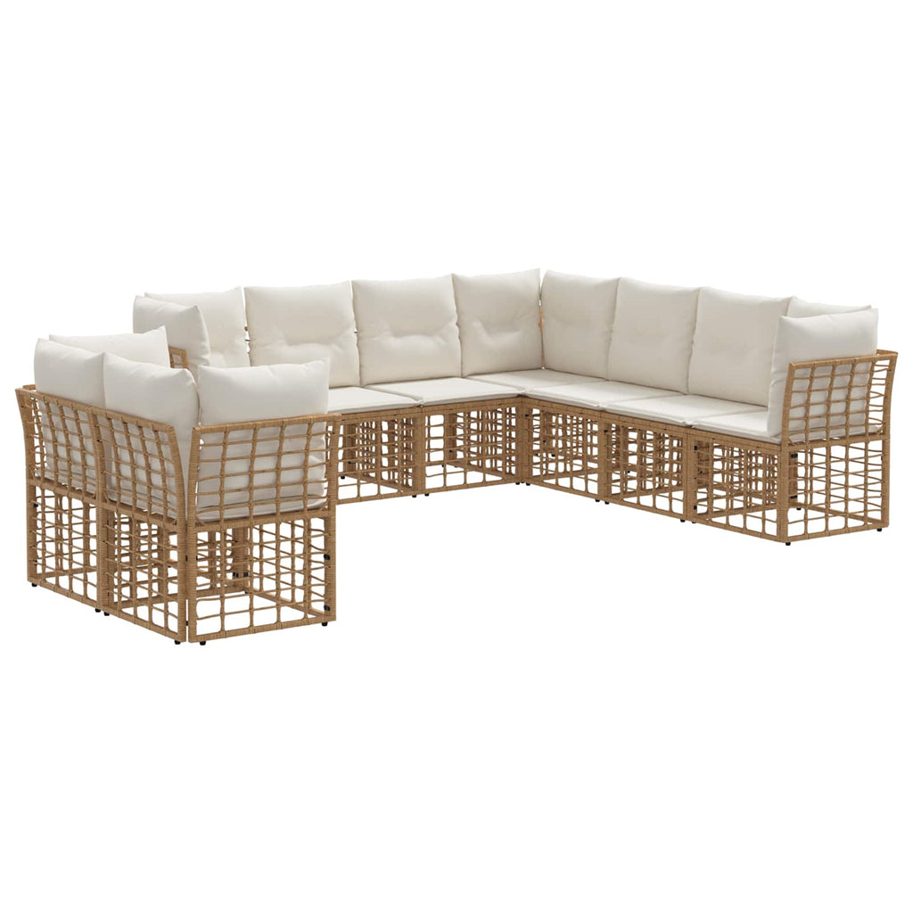 Conjunto de sofás de exterior Natural Poliéster