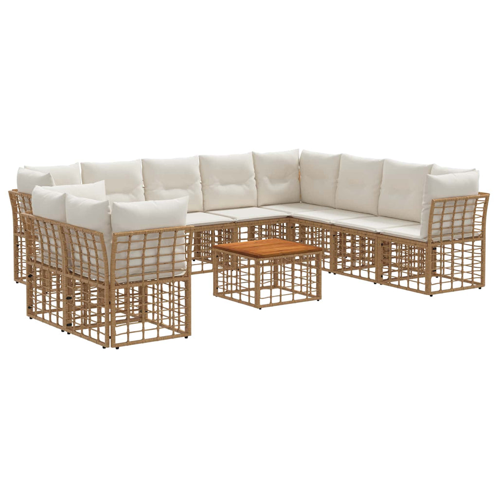 Conjunto de sofás de exterior 10 pcs Negro y Gris oscuro