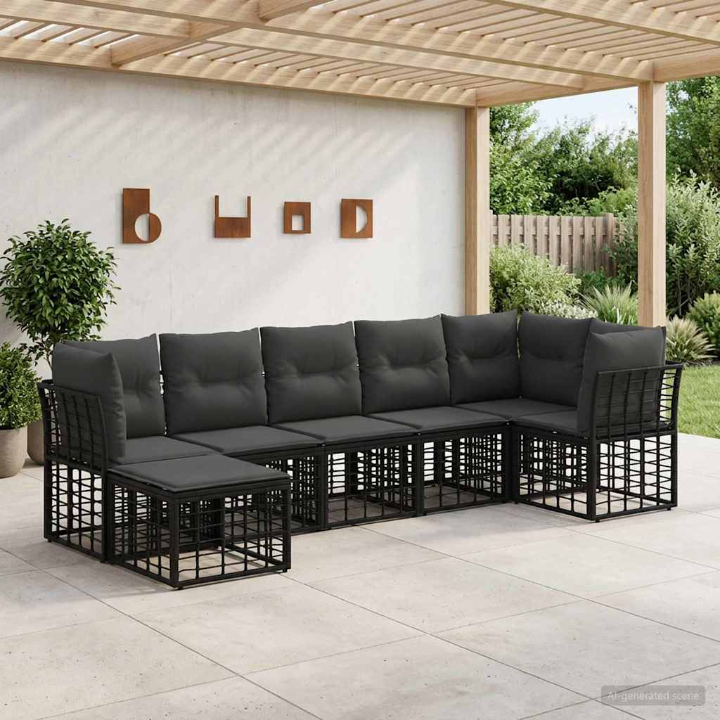 Conjunto de sofás de exterior Natural Poliéster