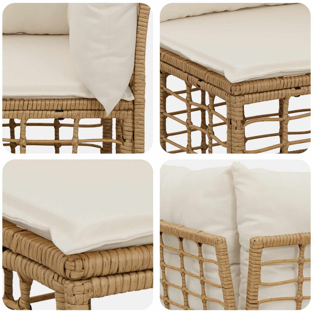 Conjunto de sofás de exterior Natural Poliéster