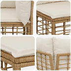 Conjunto de sofás de exterior Natural Poliéster