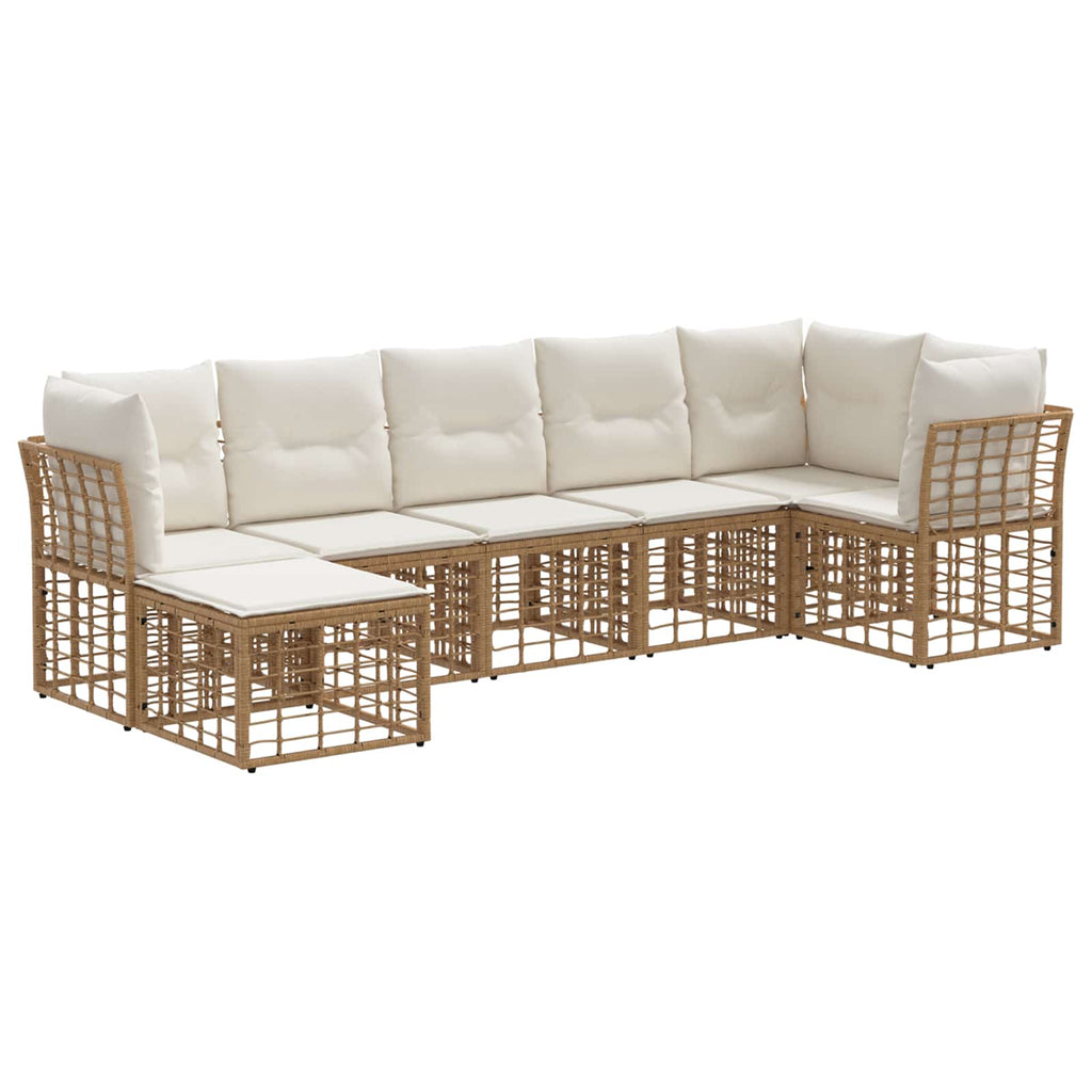 Conjunto de sofás de exterior Natural Poliéster