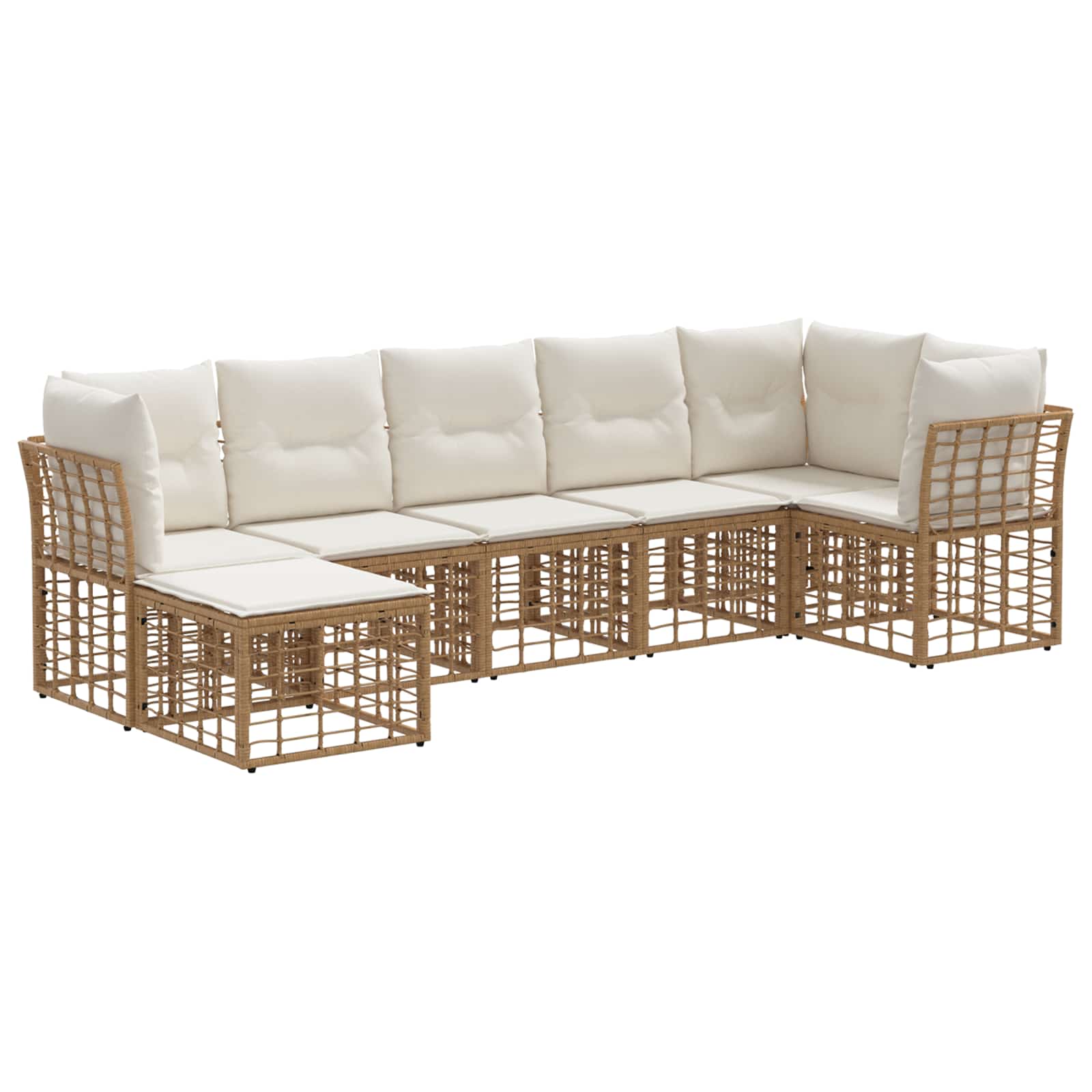 Conjunto de sofás de exterior Natural Poliéster