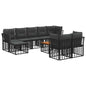 Outdoor Sofa Set 10 pcs Natural and Cream Polyester