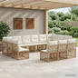 Natural and Cream Polyester Outdoor Sofa Set