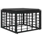 Conjunto de sofás de exterior 13 pcs Negro y Gris oscuro