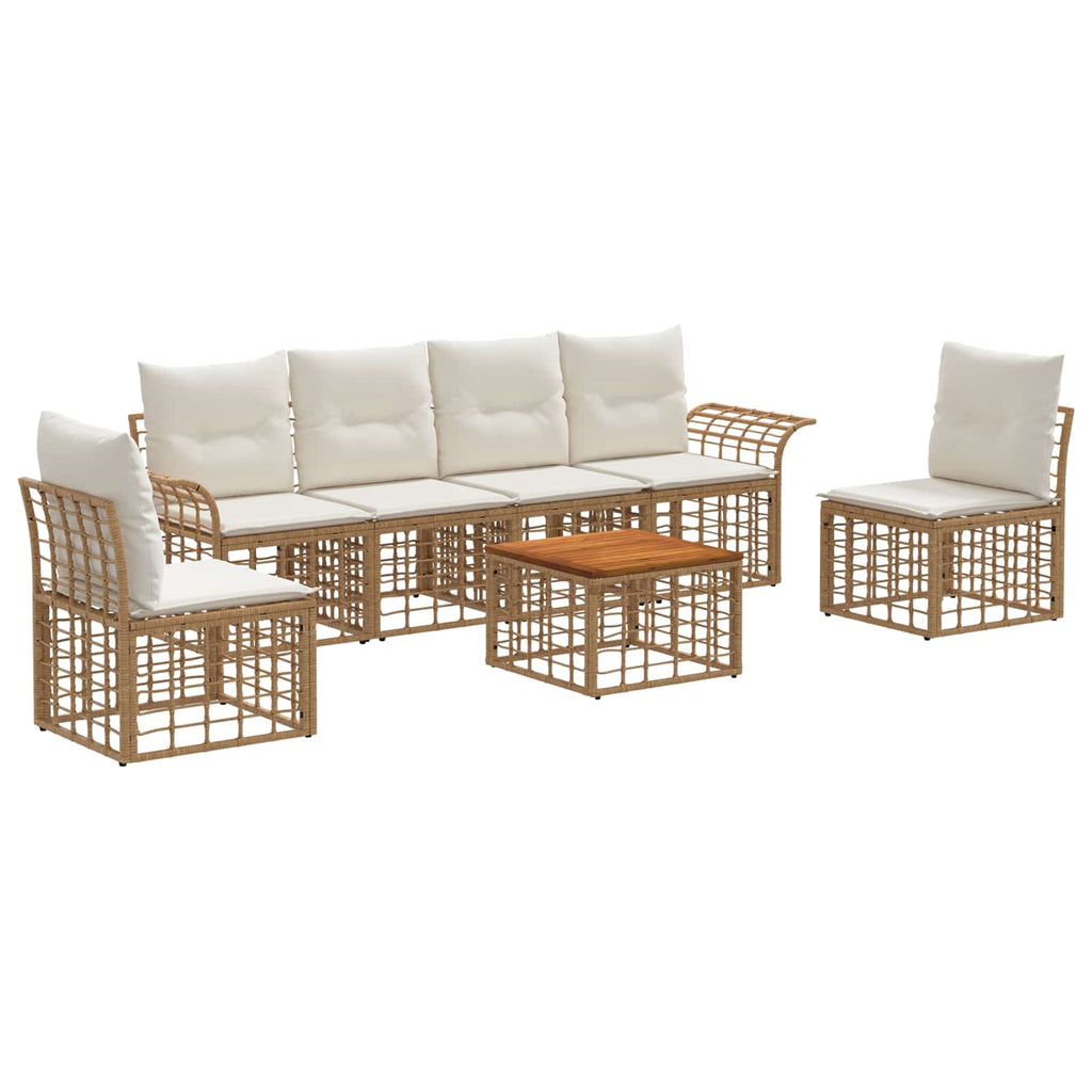 Conjunto de sofás de exterior 6 pcs Negro y Gris oscuro