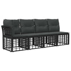 Conjunto de sofás de exterior 8 pcs Negro y Gris oscuro