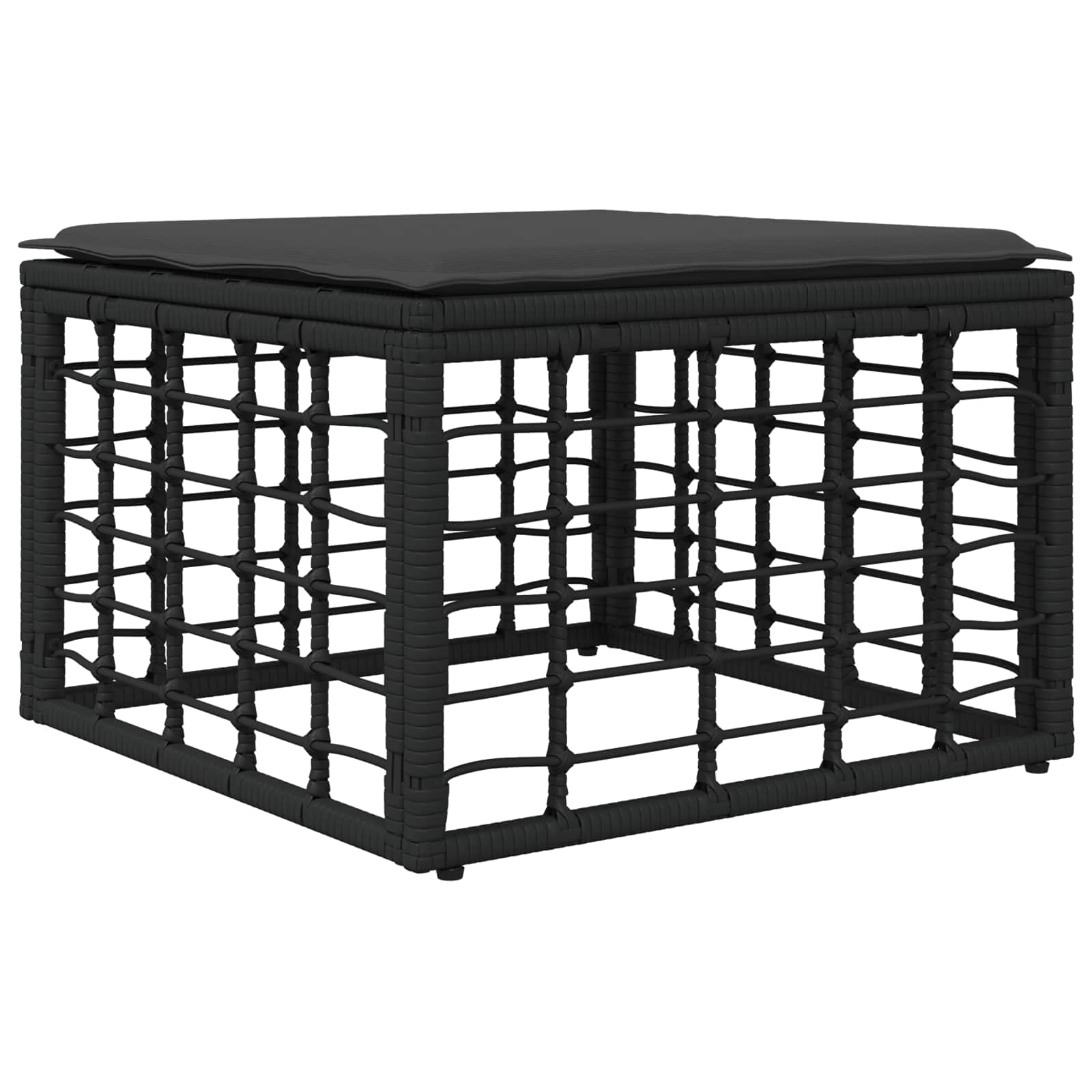 Conjunto de sofás de exterior 9 pcs Negro y Gris oscuro