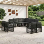 Conjunto de sofá de jardín 4 pcs Beige ratán sintético