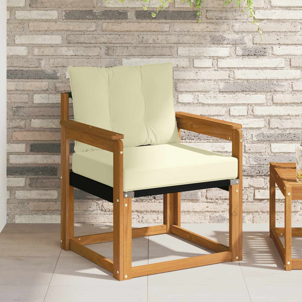 Sofá de exterior Madera maciza de acacia y textileno