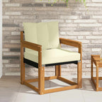 Sofá de exterior Madera maciza de acacia y textileno