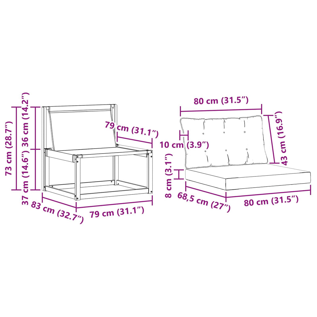 Conjunto de sofás de exterior