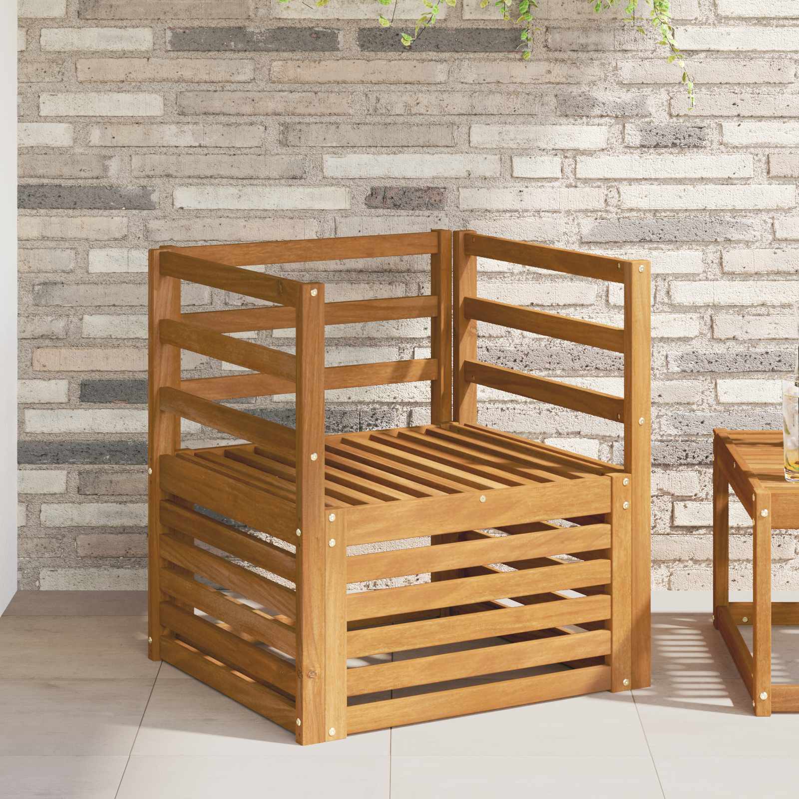Conjunto de sofás de exterior Poliéster Blanco