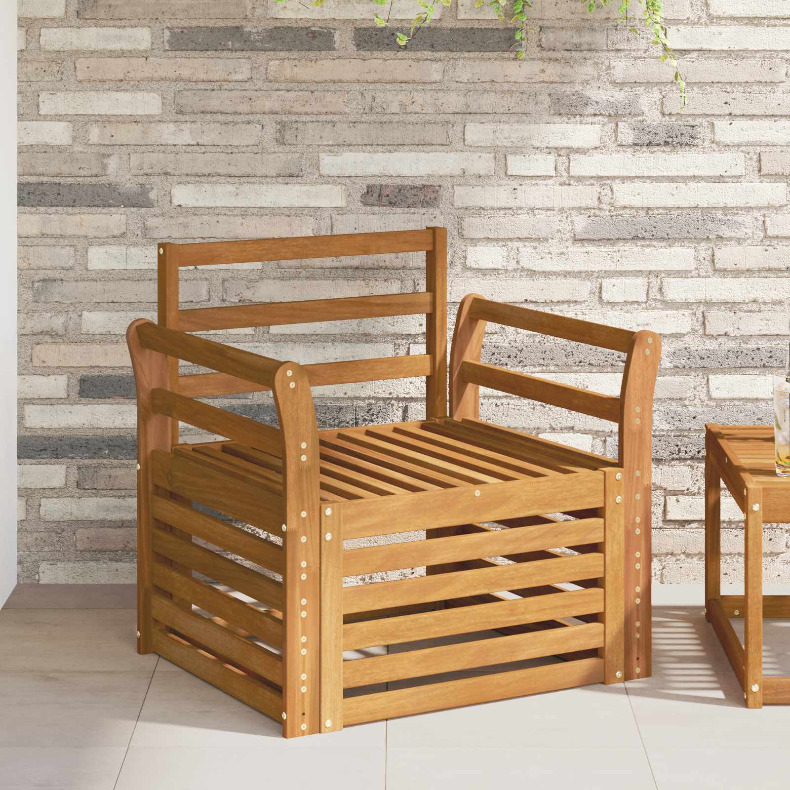 Conjunto de sofás de exterior Poliéster Blanco