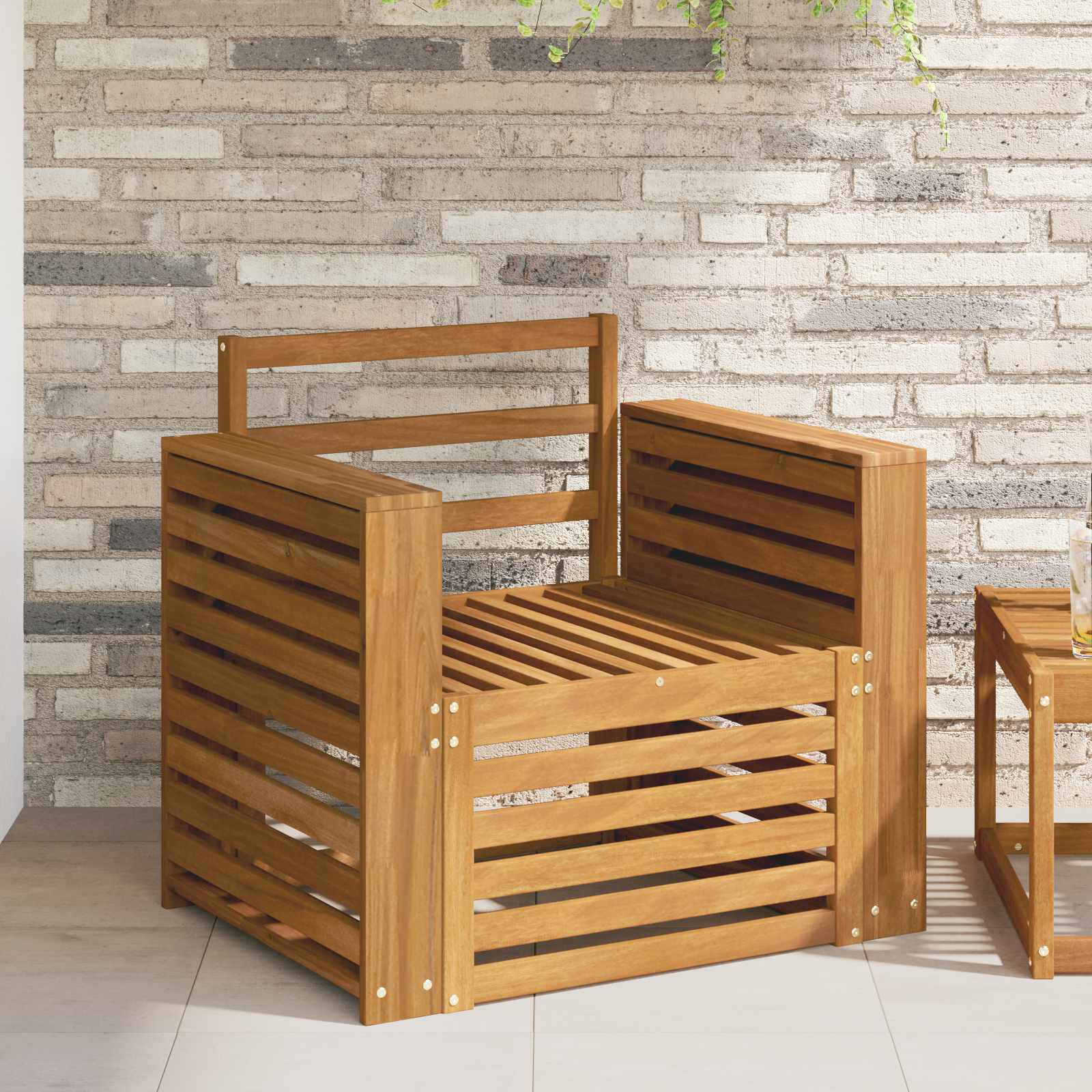 Conjunto de sofás de exterior Poliéster Blanco