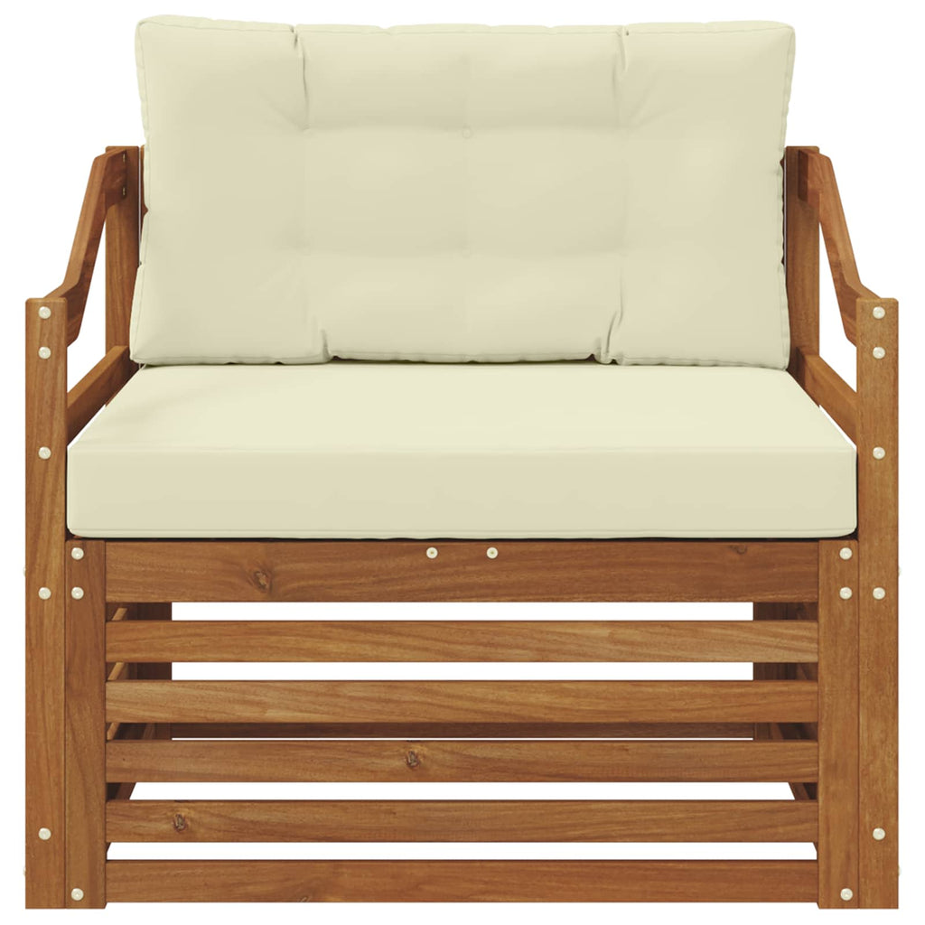 Conjunto de sofás de exterior Madera de Acacia Sólida Natural
