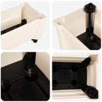 Maceta Calypso con Ruedas Blanco 79 x 35 x 33 cm PP
