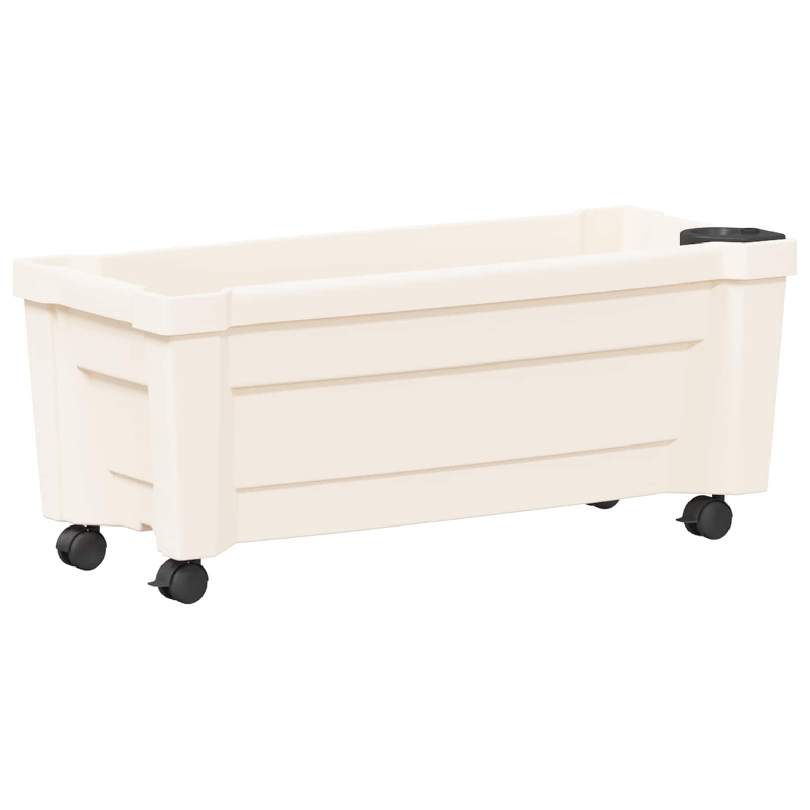 Maceta Calypso con Ruedas Blanco 79 x 35 x 33 cm PP