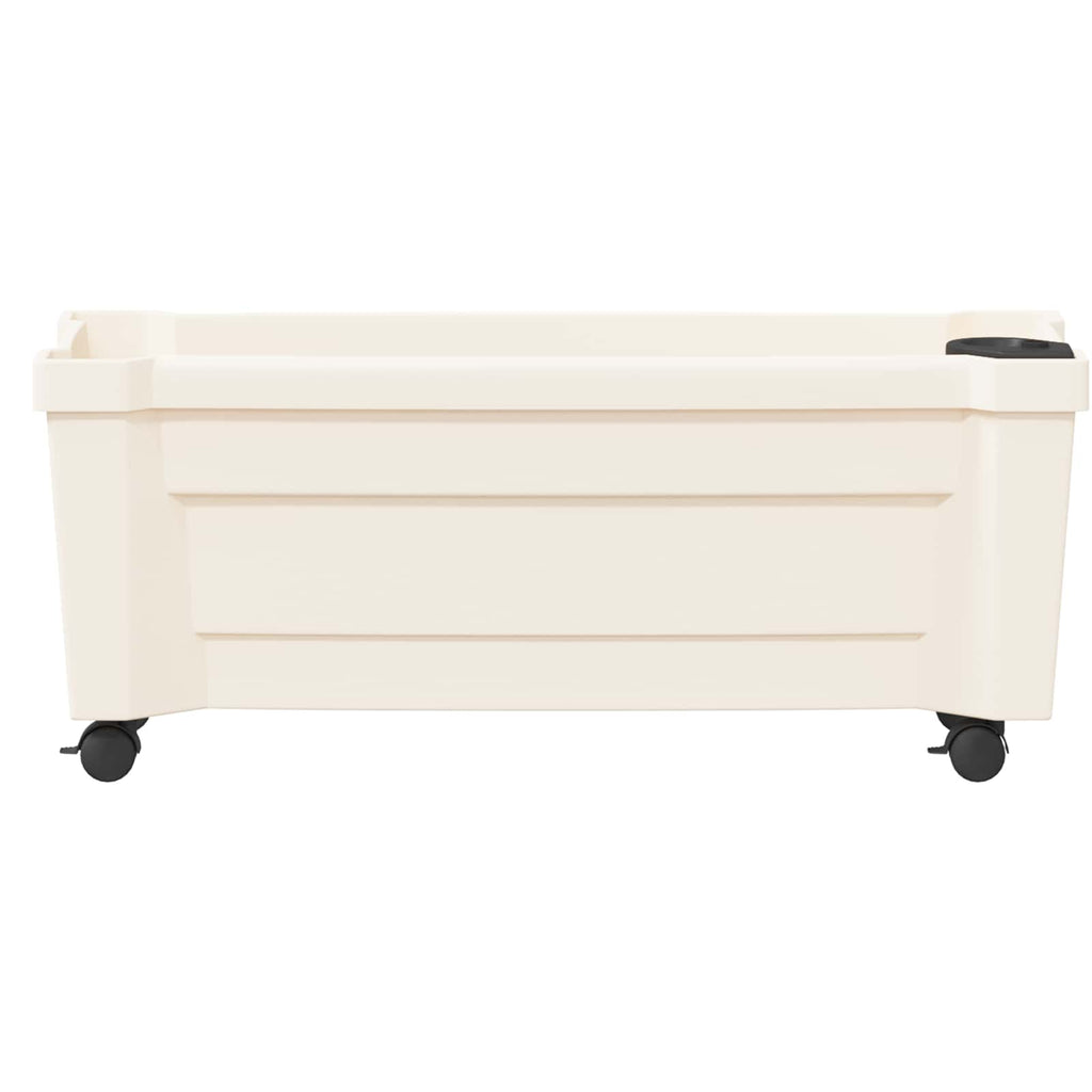 Maceta Calypso con Ruedas Blanco 79 x 35 x 33 cm PP