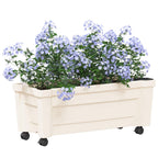 Maceta Calypso con Ruedas Blanco 79 x 35 x 33 cm PP