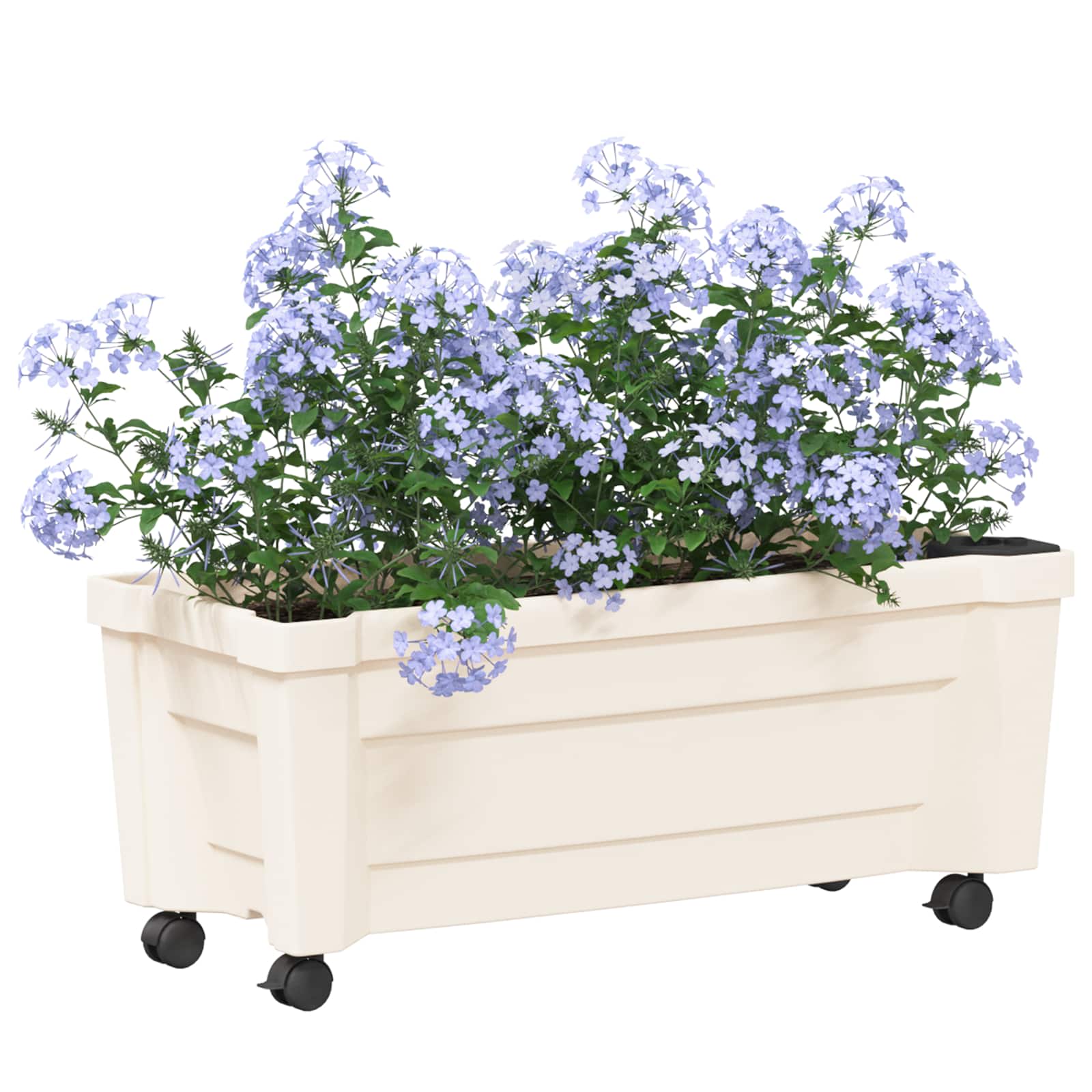 Maceta Calypso con Ruedas Blanco 79 x 35 x 33 cm PP