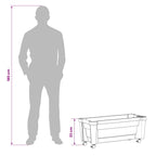 Maceta Calypso con Ruedas Blanco 79 x 35 x 33 cm PP