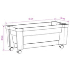 Maceta Calypso con Ruedas Blanco 79 x 35 x 33 cm PP