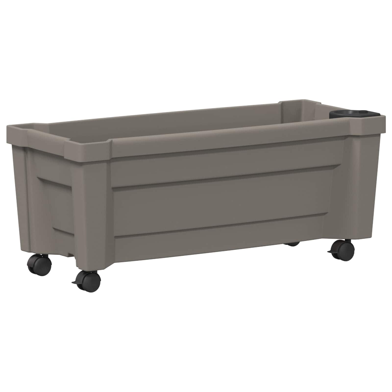 Vaso Calypso com Rodas Branco 79 x 35 x 33 cm PP