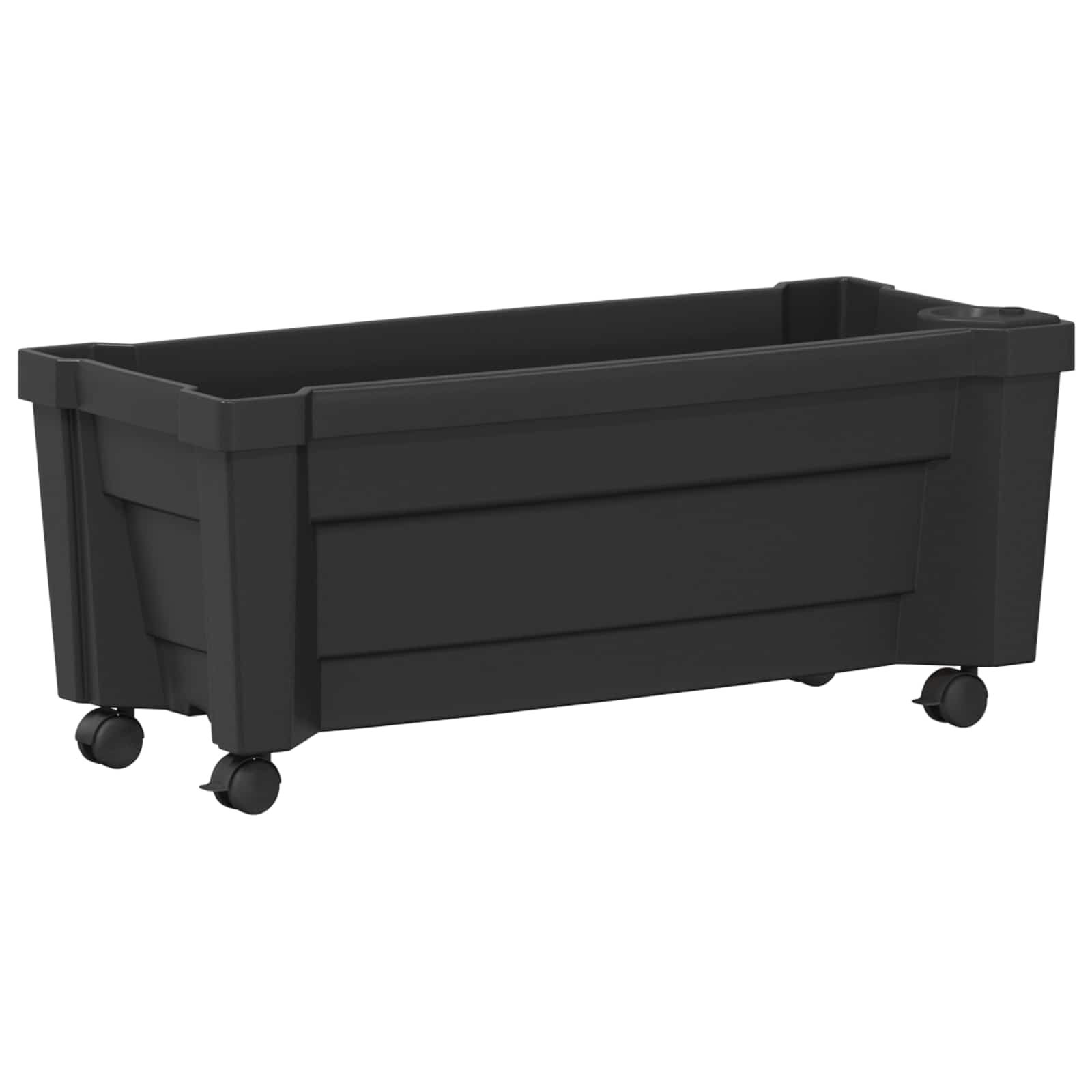 Vaso Calypso com Rodas Branco 79 x 35 x 33 cm PP