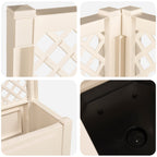 Maceta Grande con Trellis 2 pcs Blanco 143 x 143 x 133,5 cm PP