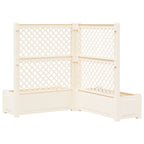 Maceta Grande con Trellis 2 pcs Blanco 143 x 143 x 133,5 cm PP