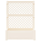 Maceta Grande con Trellis 2 pcs Blanco 143 x 143 x 133,5 cm PP