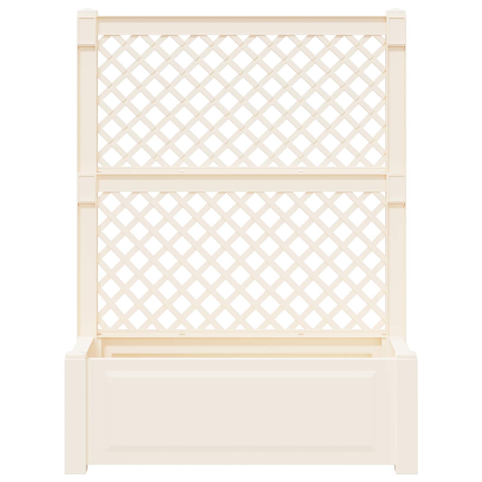 Maceta Grande con Trellis 2 pcs Blanco 143 x 143 x 133,5 cm PP